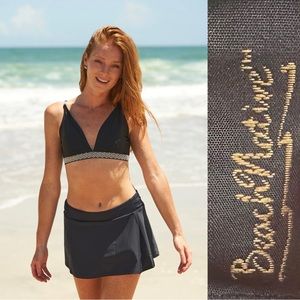 Beach Native | Black Tummy Control Swim Skirt | Size 18W